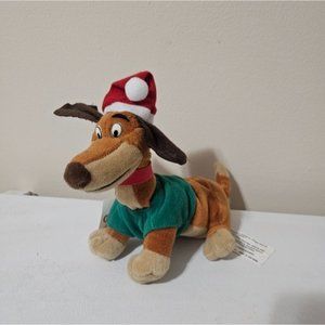 Dennys 1998 All Dogs Christmas Carol Itchy Itchiford 8" beanbag Plush Toy NWT